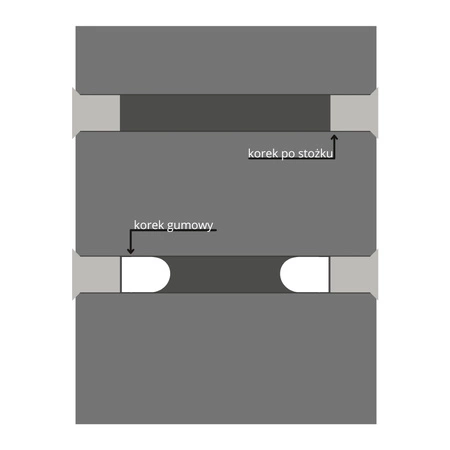 Korek gumowy do rurki dystansowej PVC 22 mm FLUPP (500 sztuk)