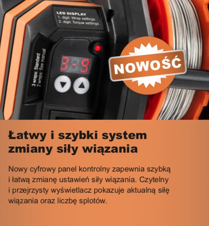 Wiązarka do zbrojeń TJEP UTLRA GRIP 25 + 2 baterie + ładowarka + 2 rolki drutu + walizka